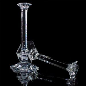 Val St. Lambert Stunning Glass Candle Holders